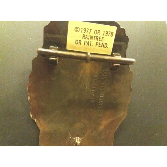 VTG Whitetail Deer Hunting Buck Outdoor Wildlife 3D Raised Raintree Belt Buckle - Picture 3 of 4